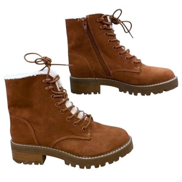 🌹Universal Thread Brown Lace-Up Ankle Boots - Picture 1 of 7